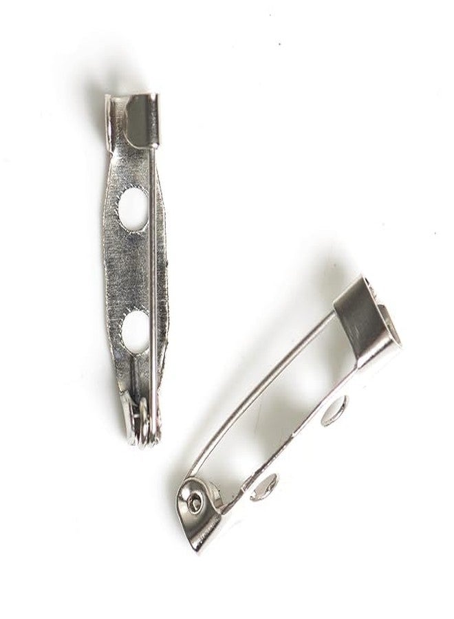 SIJCM Brooch Pins of 20MM in Pack 100 Pcs of Metal Brooch Pin,Backs Safety Clasp Brooch Pin, Jewelry Pins for DIY Craft Making - Image 1