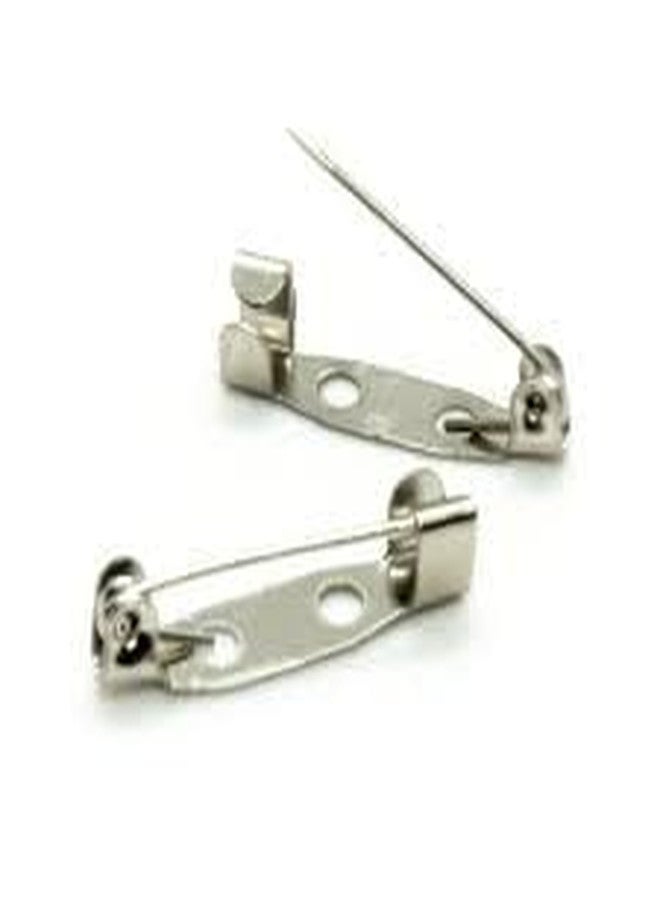 SIJCM Brooch Pins of 20MM in Pack 100 Pcs of Metal Brooch Pin,Backs Safety Clasp Brooch Pin, Jewelry Pins for DIY Craft Making - Image 2
