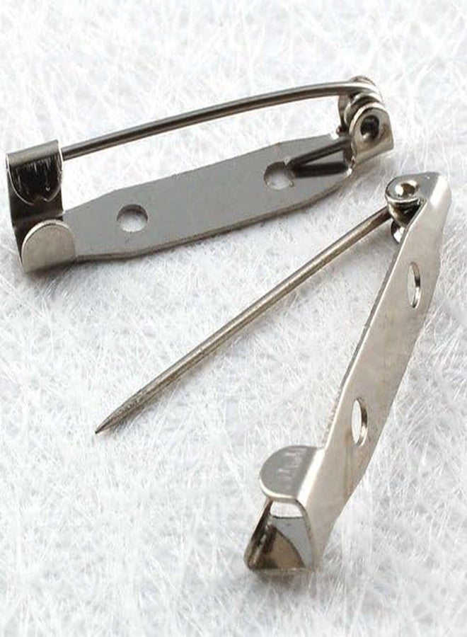 SIJCM Brooch Pins of 20MM in Pack 100 Pcs of Metal Brooch Pin,Backs Safety Clasp Brooch Pin, Jewelry Pins for DIY Craft Making - Image 3