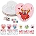 Fennoral 24 Pack Valentines Day Gifts for Kids Classroom Color Your Own Heart Monster Jigsaw Puzzles with Card DIY Coloring Valentines Day Craft Kit Art Activities Valentines Party Favor Supplies - Image 2