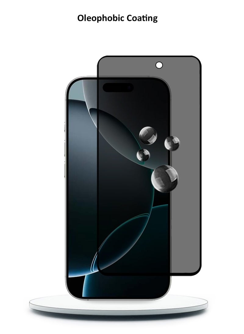 PROMASS حماية شاشة زجاجية مقساة 5D للخصوصية لجهاز آبل آيفون 16 برو - Image 5