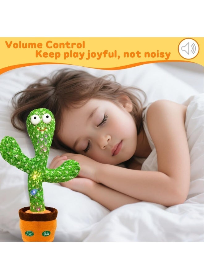 طلال لعبة صبار راقصة ناطقة، لعبة صبار تُقلّد الغناء للأطفال، تُكرّر ما تقوله، ألعاب موسيقية تفاعلية للأطفال الرضع والصغار بعمر سنة واحدة، هدايا مثالية لسلال عيد الفصح للأطفال. - Image 4