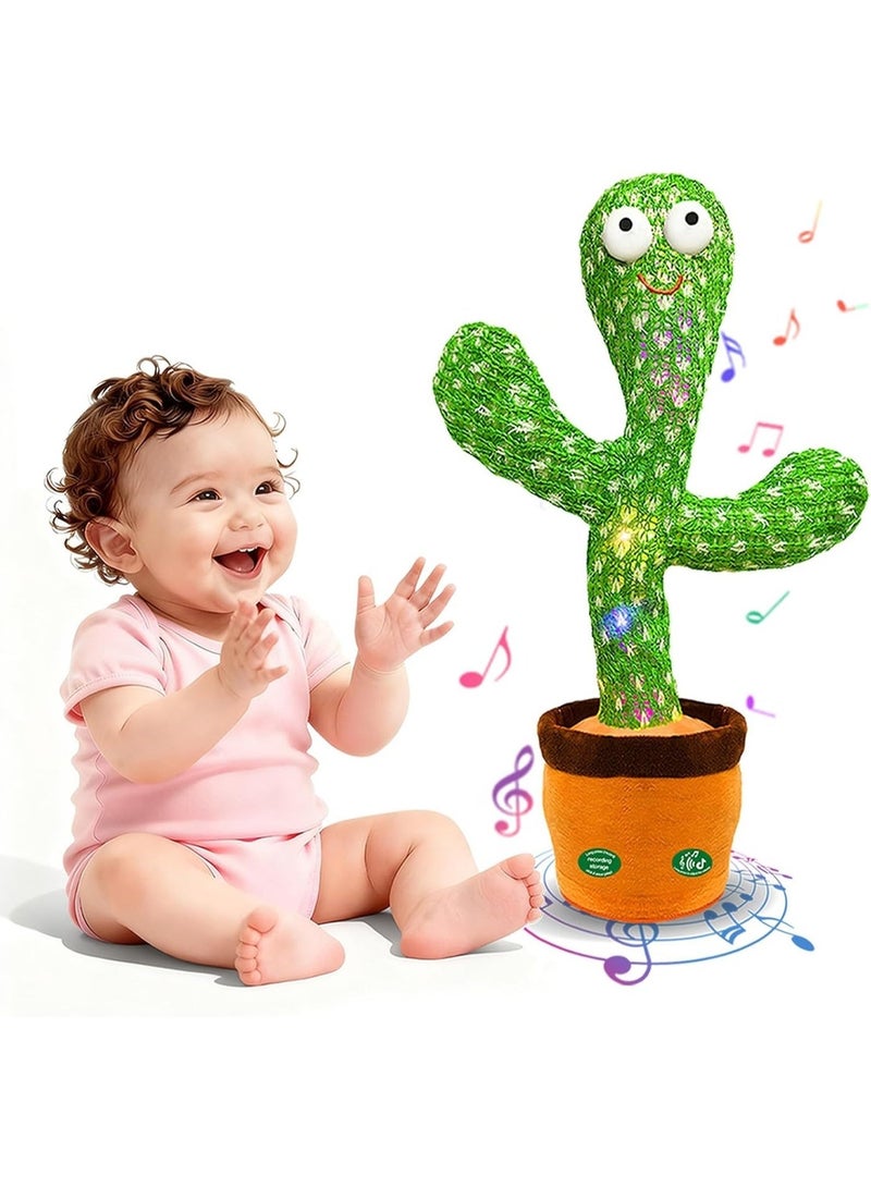 طلال لعبة صبار راقصة ناطقة، لعبة صبار تُقلّد الغناء للأطفال، تُكرّر ما تقوله، ألعاب موسيقية تفاعلية للأطفال الرضع والصغار بعمر سنة واحدة، هدايا مثالية لسلال عيد الفصح للأطفال. - Image 1