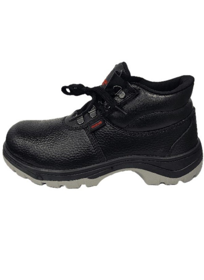 Workman - WORKMAN LEPUS Black Syenthtic Leather Safety Shoes for Men | Antistatic, Anti-Slip, Oil Resistant | Double Density with Steel Toe and Steel Plate | Size-43 - Image 1