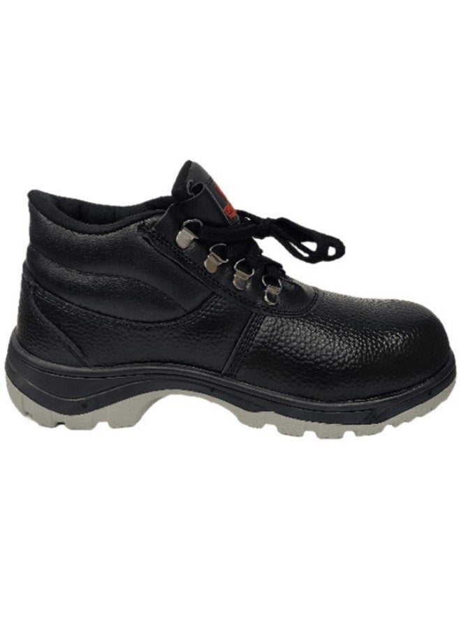 Workman - WORKMAN LEPUS Black Syenthtic Leather Safety Shoes for Men | Antistatic, Anti-Slip, Oil Resistant | Double Density with Steel Toe and Steel Plate | Size-43 - Image 1