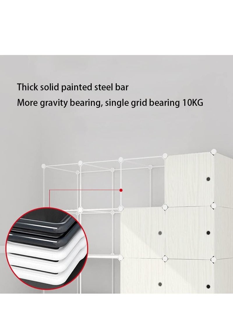 Generic - Sharpdo Wardrobe Cabinet Cube Assembly Wardrobe Plastic Cupboard for Clothes Portable 6 Storage Cube Organizer - Image 1