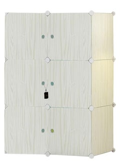 Sharpdo Wardrobe Cabinet Cube Assembly Wardrobe Plastic Cupboard for Clothes Portable 6 Storage Cube Organizer