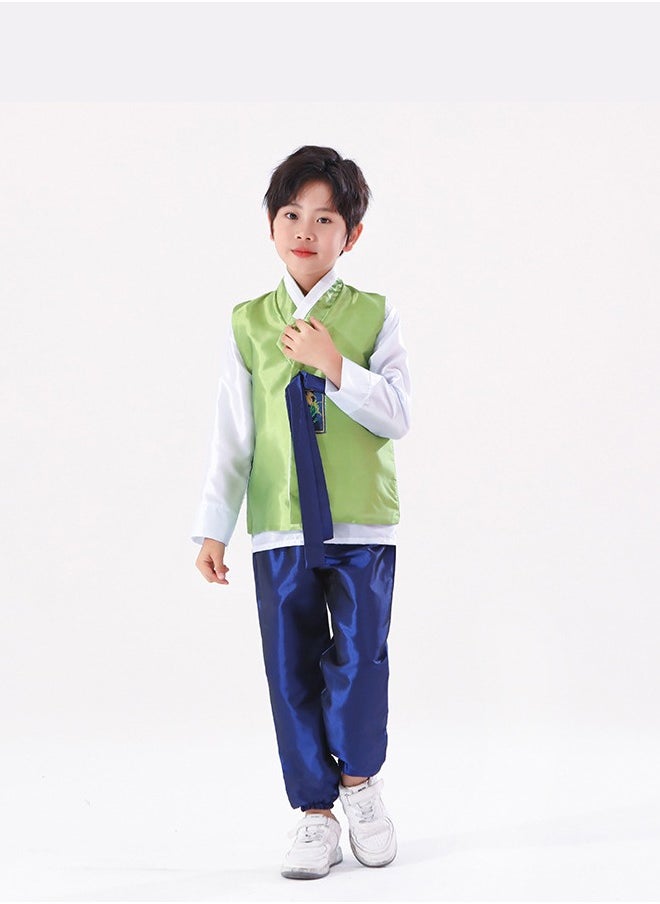 Al Aoyama - Kids Hanbok Traditional Korean Costume Baby Boy Asian Clothes Retro Dance Outfit Children Ethnic Style Performance Cosplay Party - Image 1