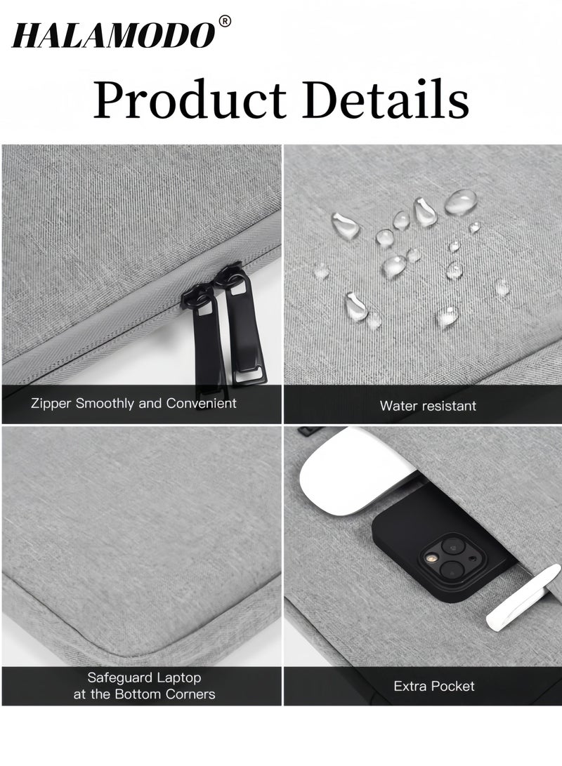 HALAMODO Protective Sleeve For Apple MacBook 15.4 Inch Grey - Image 4