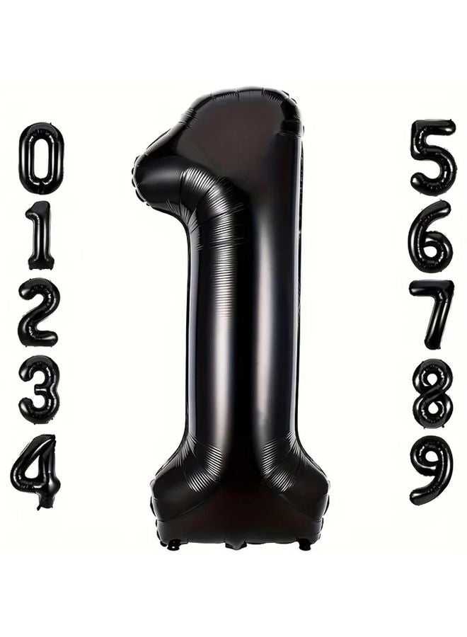 Model 6 Black 16 Inch Foil Number Balloon Set 0 9 For Birthday Party Decor - Image 5