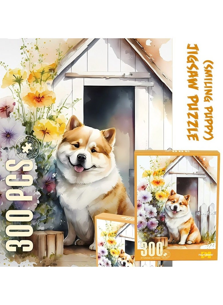 Smiling Dog Jigsaw Puzzle 300 Pieces Unique Design with High Quality and Smooth Finish
