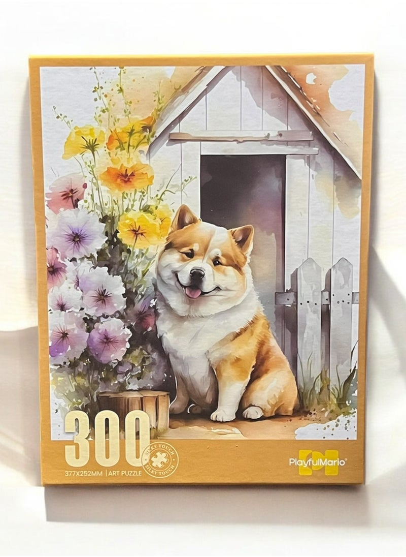 Smiling Dog Jigsaw Puzzle 300 Pieces Unique Design with High Quality and Smooth Finish