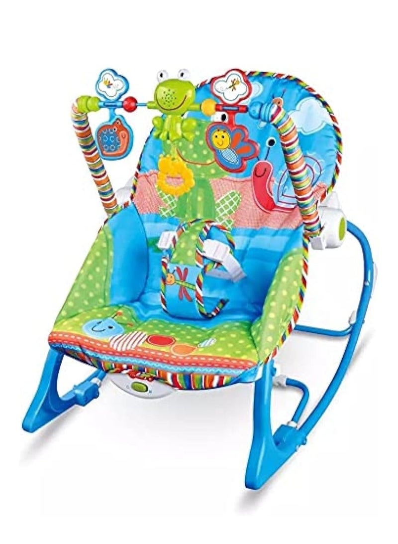 فيشر برايس كرسي هزاز وموسيقي للأطفال مع ألعاب معلقة – هزاز مريح مزود بالاهتزازات والموسيقى - Image 1