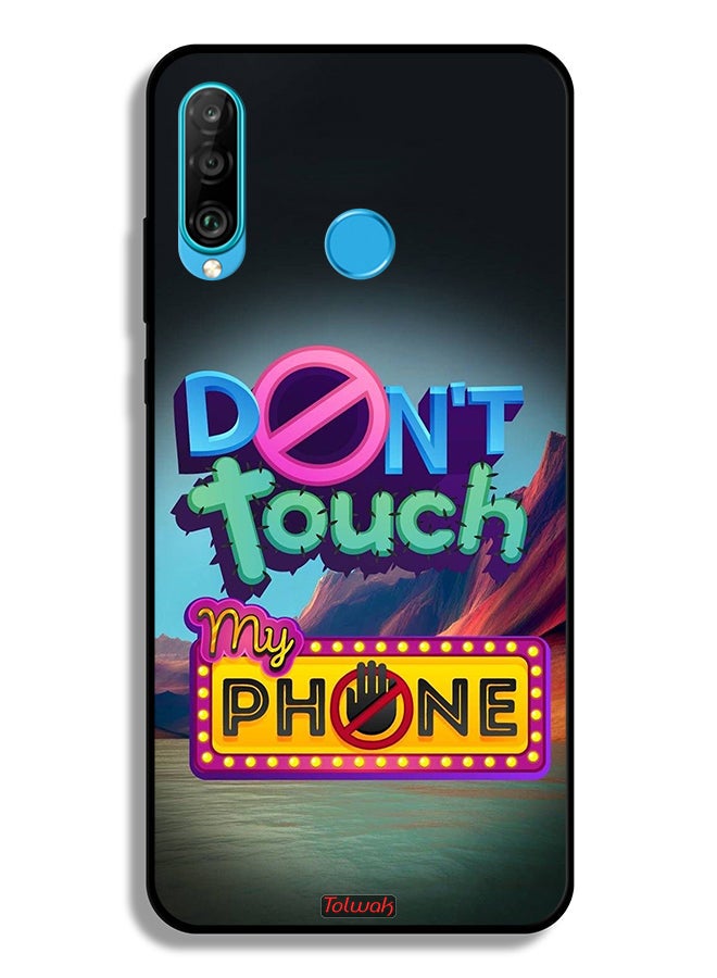 Tolwak Huawei nova 4e Protective Case Cover Do Not Touch My Phone - Image 2