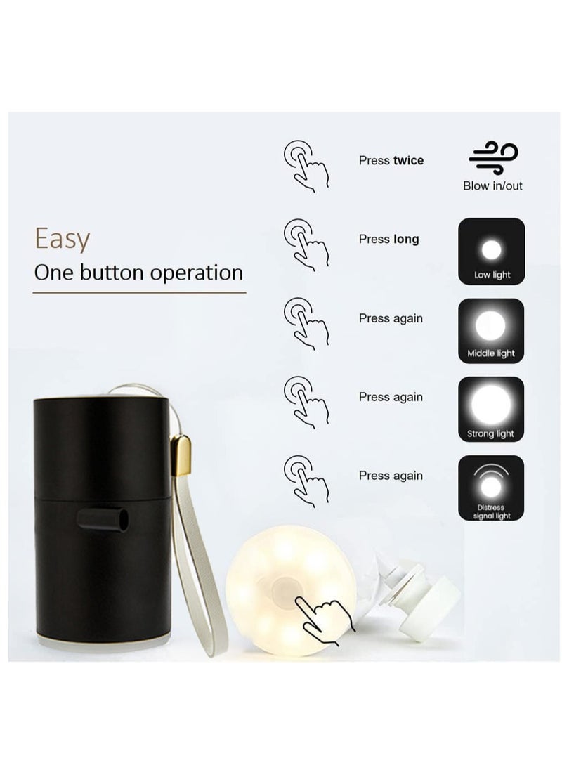 XiuWoo - 3 in 1 Rechargeable Mini Electric Portable Air Pump, Vacuum Bag Pump, Camping Light with 1300mAh Battery for Inflatables or Deflate for Swimming Ring, Air Bed, Mattress Vacuum bags - Image 1