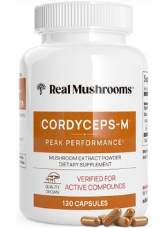 Real Mushrooms Cordyceps-M™, Mushroom Extract Powder, 120 Capsules  - Image 1