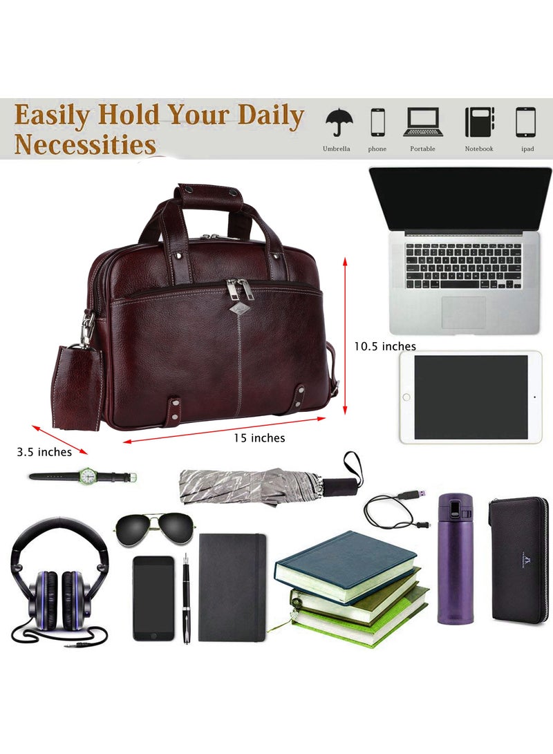 LAVERI LEATHER Genuine Leather Office And Travel Document Laptop bag Style 510  - Image 2