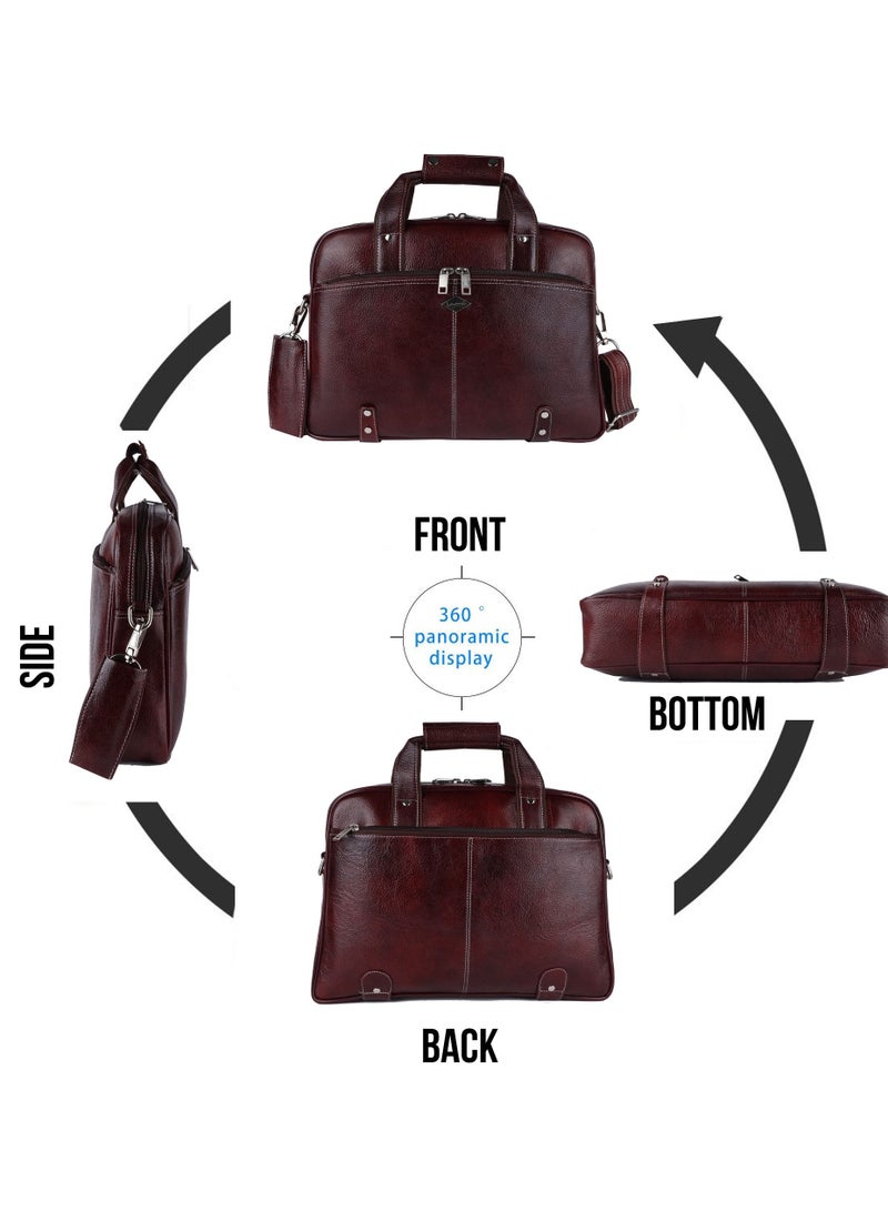 LAVERI LEATHER Genuine Leather Office And Travel Document Laptop bag Style 510  - Image 4