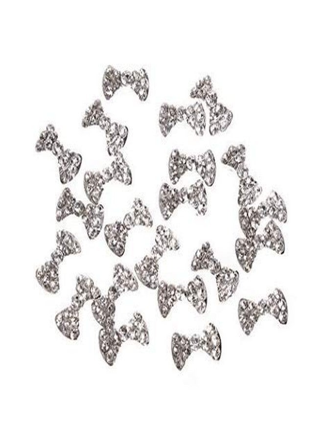 DNHCLL 12PCS Special Charming 3D Nail Art Designs Fashionclubs Glitter Bow Rhinestone Nail Art DIY Sticker Decoration - Image 1