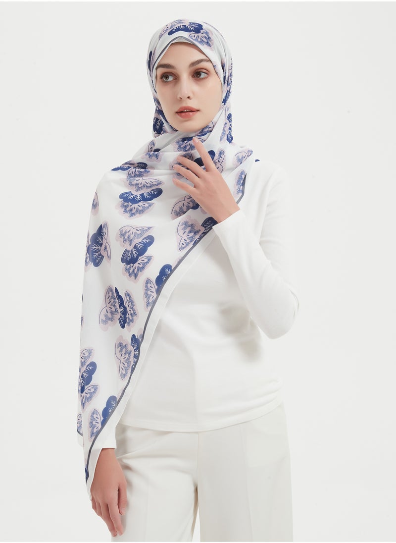 ShineShe Fashion Ladies Peacock Feather Printed Long Chiffon Scarf Shawl  - Image 3