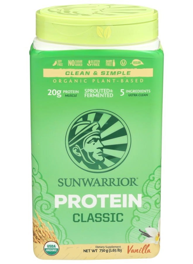 SUNWARRIOR Organic Brown Rice Protein Vanilla, 750 GR - Image 4