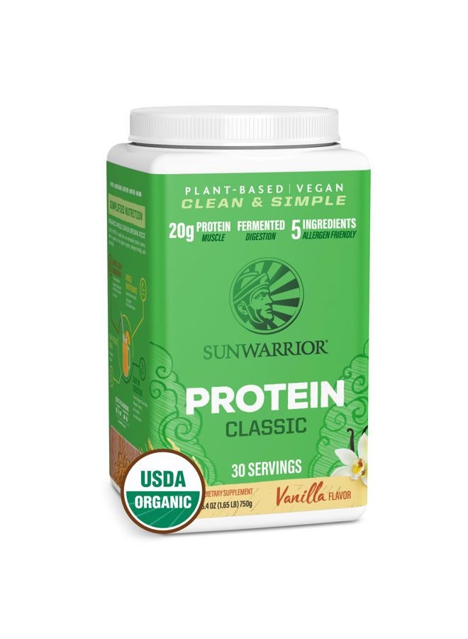 SUNWARRIOR Organic Brown Rice Protein Vanilla, 750 GR - Image 1