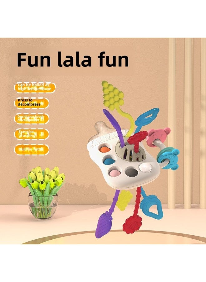 Baby Toys 0-1 Years Old Educational Early Education Feeding Bottle Lala Le Pumping Children 6-month-old Baby Finger Fine-Color:Beige Milk Bottle Lala Le 【English Color Box】】 - Image 4