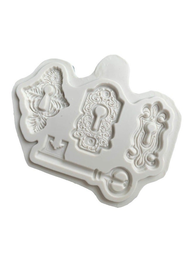 Silicone Fondant Mould , Vintage Key Fondant Molds,Steampunk Molds,Lock And Key Silicone Mold Mini Love Keys Silicone Mold Fondant Chocolate Mold Baking Cake Decorating Tools - Image 1