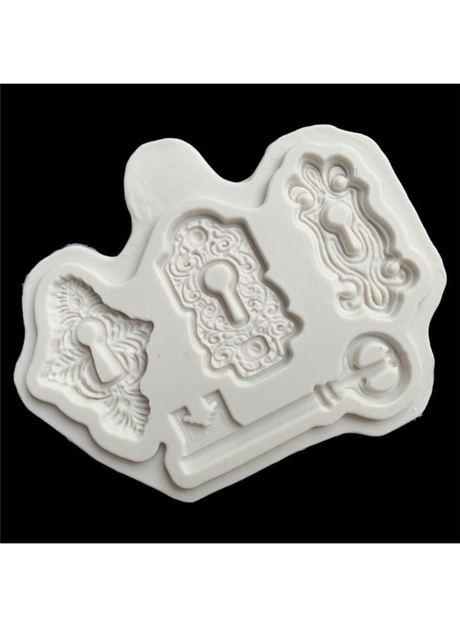 Silicone Fondant Mould , Vintage Key Fondant Molds,Steampunk Molds,Lock And Key Silicone Mold Mini Love Keys Silicone Mold Fondant Chocolate Mold Baking Cake Decorating Tools - Image 2