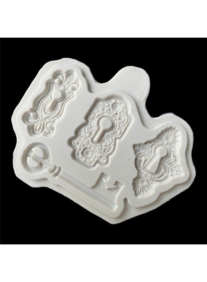 Silicone Fondant Mould , Vintage Key Fondant Molds,Steampunk Molds,Lock And Key Silicone Mold Mini Love Keys Silicone Mold Fondant Chocolate Mold Baking Cake Decorating Tools - Image 3