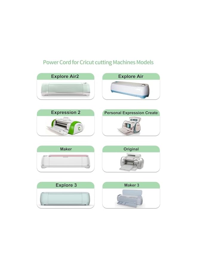 PROMASS Power Cord for Cricut Explore Air 2, DC 18V Charger for Cricut Explore, Explore Air, Expression, Expression 2, Maker, Create Replacement for Cricut Maker KSAH1800250T1M2 Cutting Power Supply (White) - Image 2