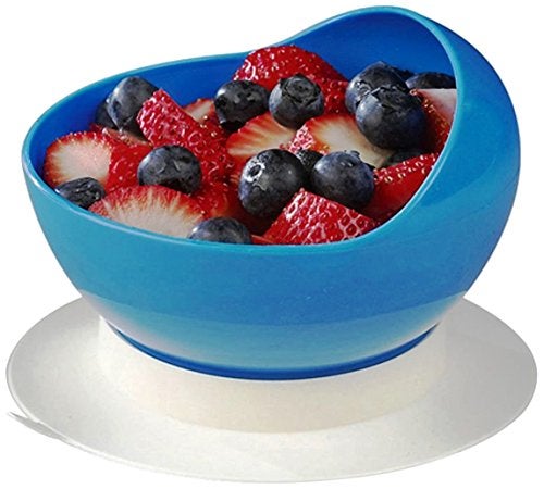 SP Scienceware Maddak SP Ableware Scooper Bowl with Suction Cup Base Blue - Image 2