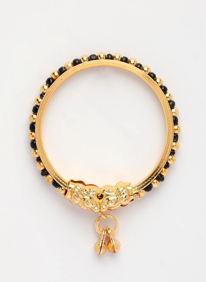 NVR Kids Set of 2 Rhodium-Plated Artificial Beads Nazariya Kada Bracelet - Image 4