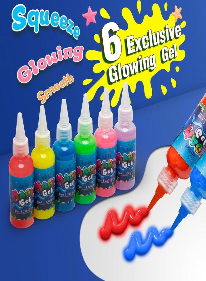 Kiditos Glow in The Dark Magic Water Elf Toy Kit-Squishies for Kids, 6 Gels & 6 Molds, Magic Gel Water Pets Sensory Toy, Fun DIY Craft Kit, Party Favors, Birthday & Christmas Gifts for Kids Ages 3+ - Image 4