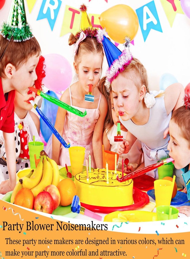 Twavang 24 Pcs Party Blower Colorful Blowouts Noisemakers Birthday Blowouts Whistles for Party Favors(Colorful Metallic Roll) - Image 3
