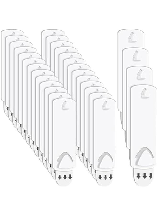 Picture Hangers Picture Hanging Kit Without Nails No Trace Adhesive Art Hanger for Bathroom Kitchen Home Door Closet White 20 s) - Image 1