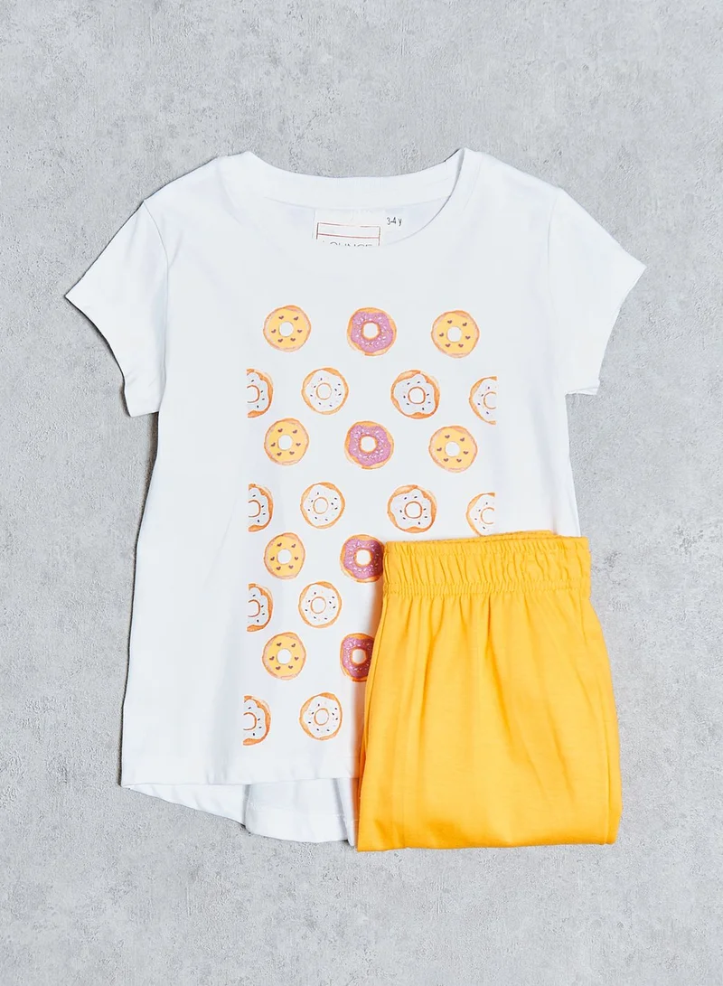 Lounge District Kids Donut Pyjama Set
