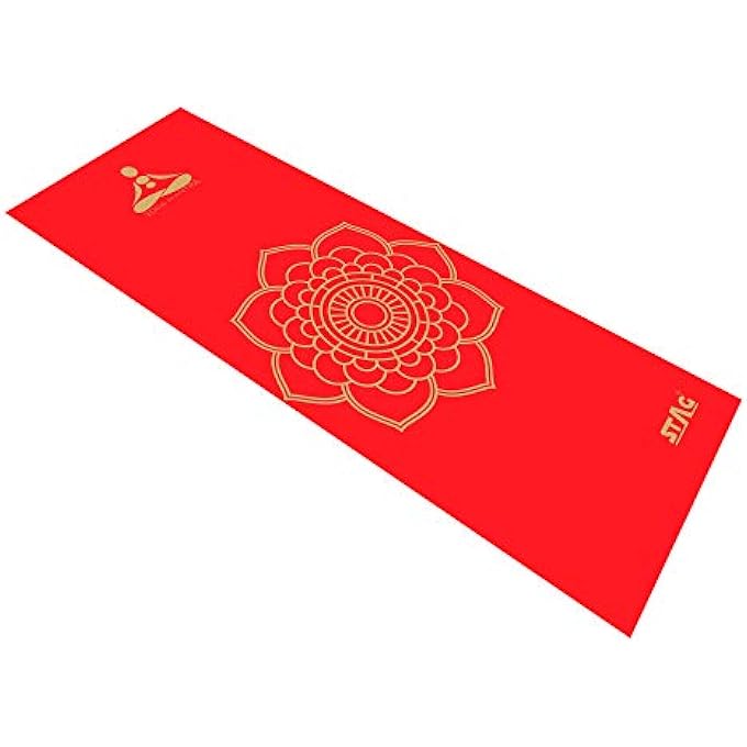 STAG Designer Yoga Mat, 4Mm (Red/Gold) - Image 3
