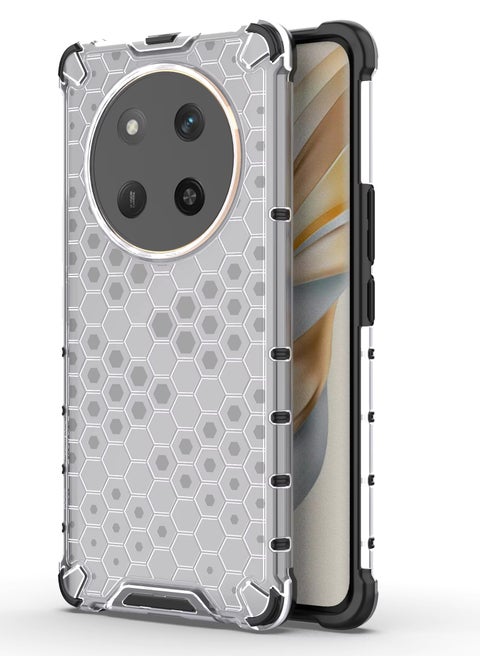 HONOR X9C Mobile Phone case Honeycomb TPU+PC Clear Shockproof