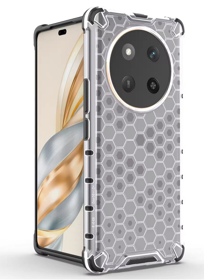 HONOR X9C Mobile Phone case Honeycomb TPU+PC Clear Shockproof