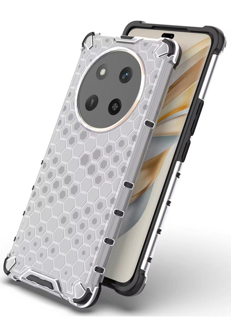 HONOR X9C Mobile Phone case Honeycomb TPU+PC Clear Shockproof