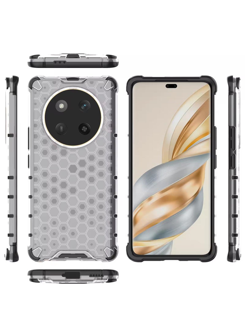 HONOR X9C Mobile Phone case Honeycomb TPU+PC Clear Shockproof