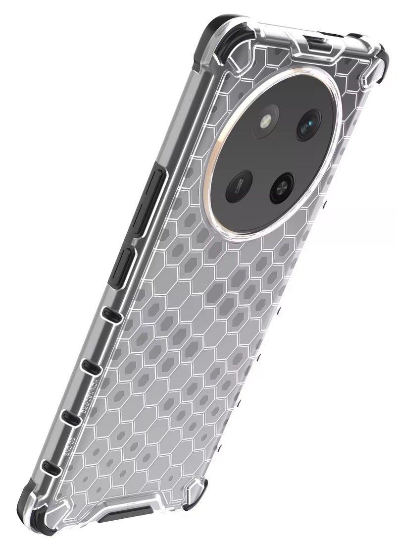 HONOR X9C Mobile Phone case Honeycomb TPU+PC Clear Shockproof
