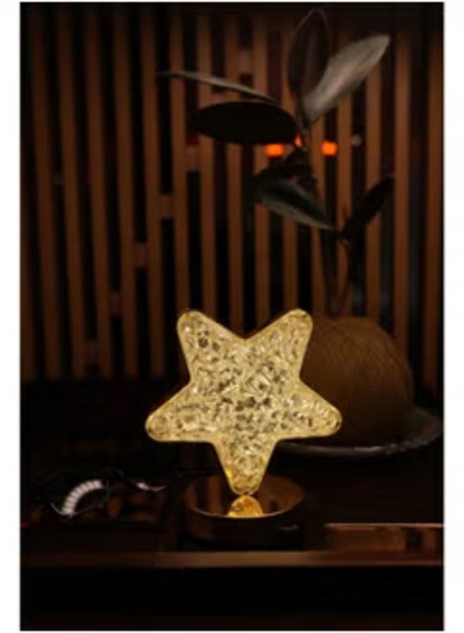 Star Lamp Cute Night Light for Kids – Acrylic Crystal Desktop Lamp, Cordless Rechargeable, Stepless Dimmable Touch Control - Image 2