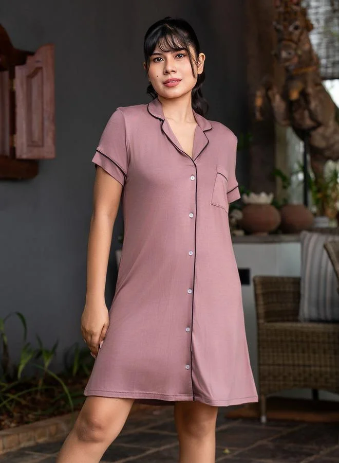 Aadaraya Aadaraya Short Sleepshirt Short Sleeves