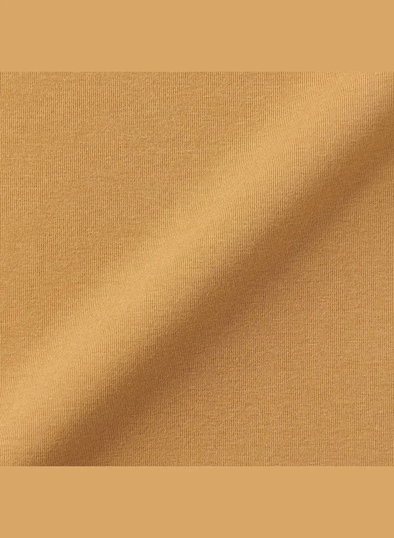 MUJI Brushed Ribbed Turtle Neck Long Sleeve T-Shirt