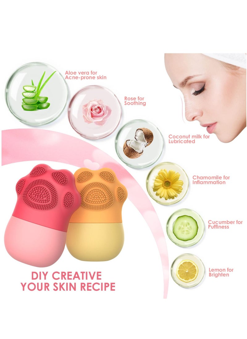 Generic - Cryo Cube Ice Roller For Face Eyes and Neck Brighten Skin & Enhance Your Natural Glow Reusable Facial Treatment to Tighten & Tone Skin & De-Puff The Eye Area Cryotherapy for Face (Yellow) - Image 1