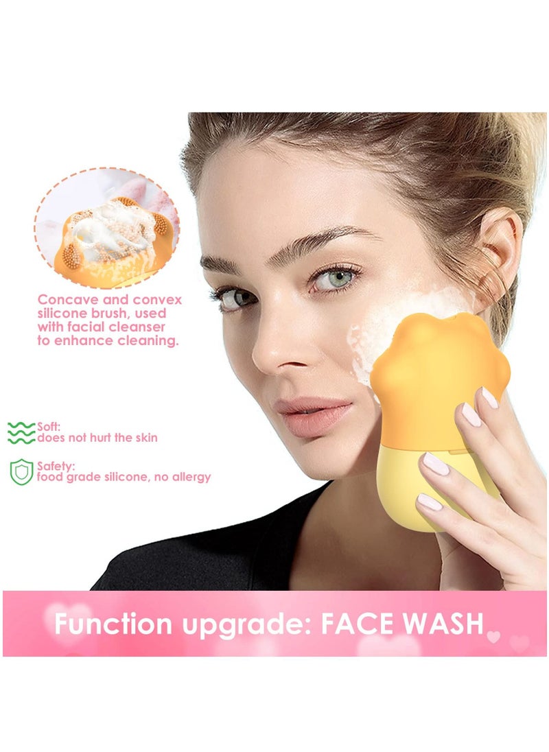 Generic - Cryo Cube Ice Roller For Face Eyes and Neck Brighten Skin & Enhance Your Natural Glow Reusable Facial Treatment to Tighten & Tone Skin & De-Puff The Eye Area Cryotherapy for Face (Yellow) - Image 1