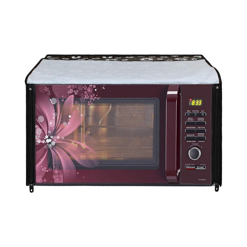 Star Weaves Star Weaves Microwave Oven Cover for LG 21 Litre Convection Microwave Oven MC2146BL Black KUM52  - Image 3