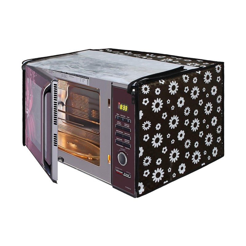 Star Weaves Star Weaves Microwave Oven Cover for LG 21 Litre Convection Microwave Oven MC2146BL Black KUM52  - Image 1